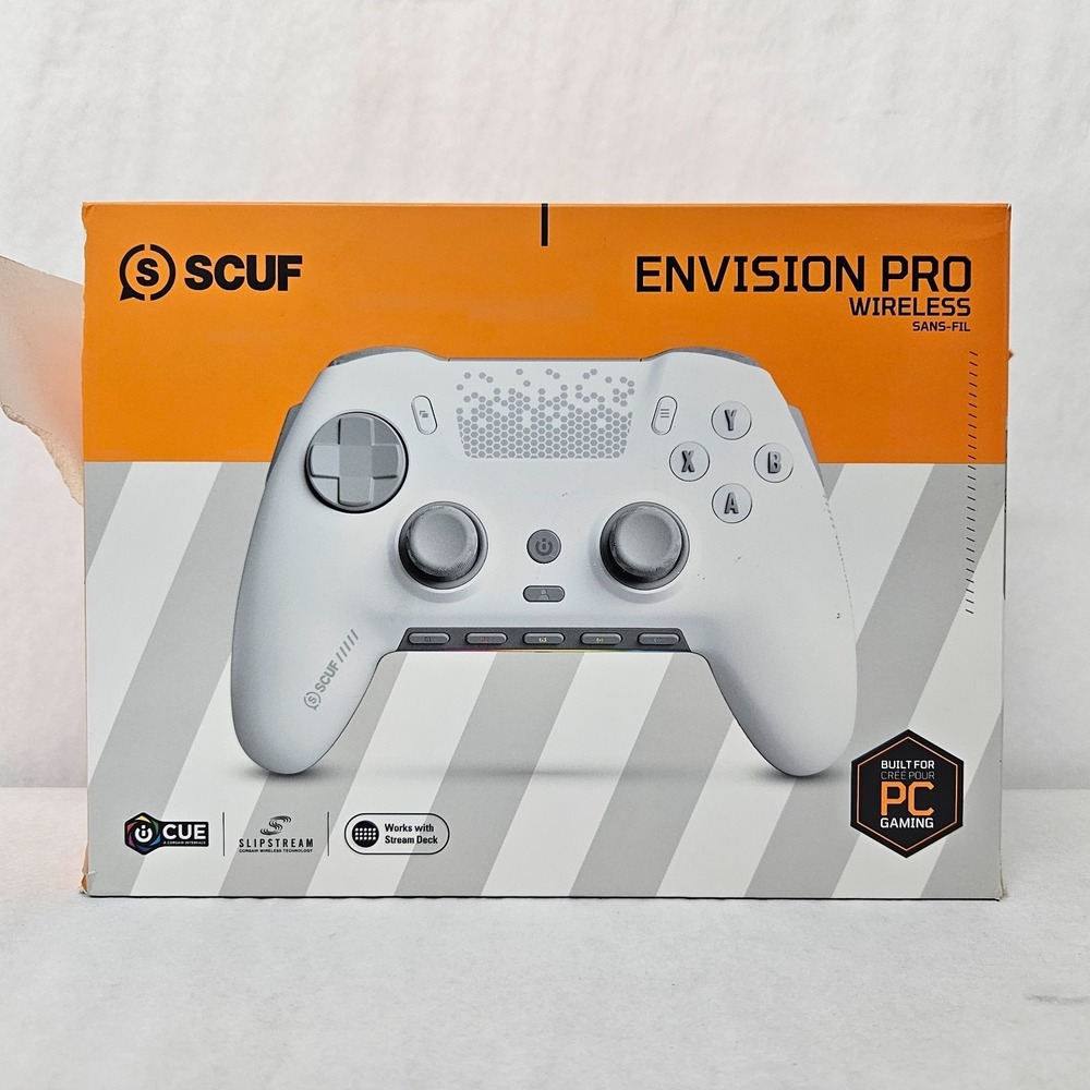 SCUF Envision Pro Wireless PC Gaming Controller White SG601-02 New Open Box